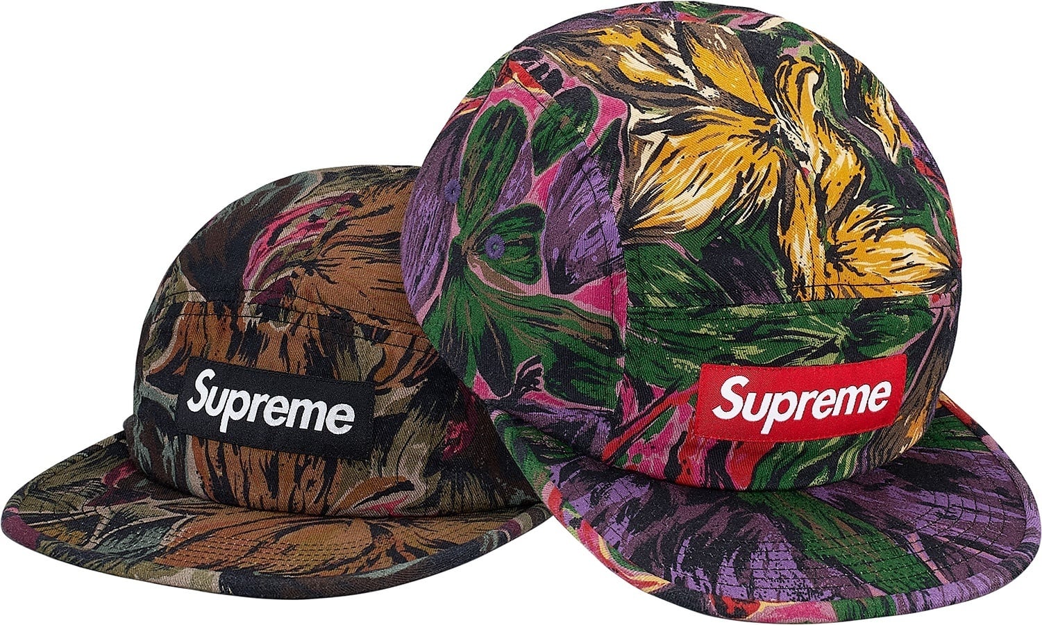 Painted Floral Camp Cap